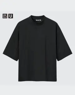 UNIQLO エアリズムコットンオーバーサイズモックネックT（5分袖）
