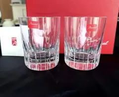 新品未使用Baccarat ロータリー　ペアクリスタル　ロックグラス タンブラー