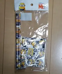 【新品】ミニオンズ　おりがみメモ付4点文具セット