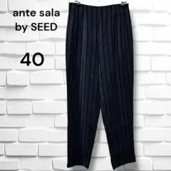 ante sala by SEED◆コーデュロイストライプパンツ(40)黒グレー