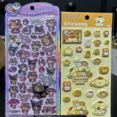 国内正規品うるちゅるポップシール日焼けサンリオ、ぷっくりシールポムポムプリン