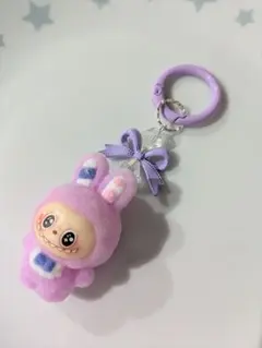 キャラクターぬいぐるみキーホルダー　紫