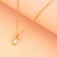 ネックレス◆レディース◆月◆チェーン◆おしゃれ◆かわいい◆韓国雑貨◆安い◆小ぶり