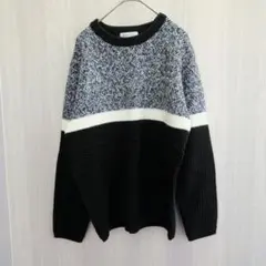 ザショップティーケー トップス ニット セーター マルチカラー ブラック M