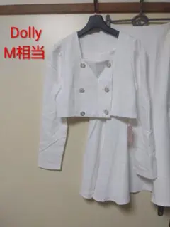 新品タグ付き　Dolly ホワイト半袖セットアップM相当
