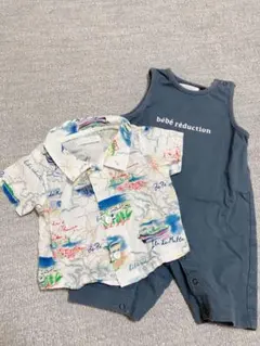 べべ　ベビー60〜80 ロンパースとシャツセット