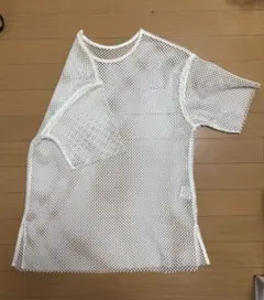 ホワイト メッシュ オーバーサイズ Tシャツ