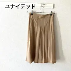 UNTITLED ユナイテッド　ベージュ プリーツスカート　タイト　通勤　入学