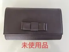 リボン付き 黒 合成皮革 パーティーバッグ