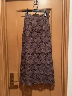 N. 花柄レースタイトスカート Mサイズ