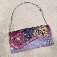 TANGO ターコイズ ビジュー装飾付き ミントレザー タンゴ ショルダー 