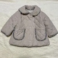 美品　バースデイ　CottoIiベージュ キルティングジャケット 80