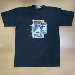 FILA メンズ クルーネックTシャツ ブラック Sサイズ