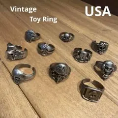 USAヴィンテージ　スカル　トイリング　ガムボールマシン　骸骨　指輪　80's