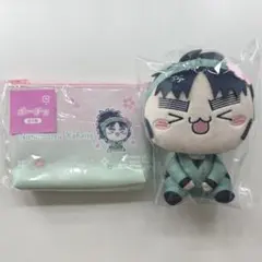 忍たま乱太郎　七松小平太　桜もちぴこの段　フリューくじ　ぬいぐるみ　ポーチ