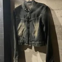 デニム ライダース ジャケット ダブルジップ ギミック