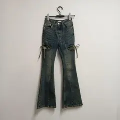 RESEXXY ブーツカットデニム サイドリボン付き