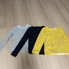 H&M 長袖カットソー 3枚セット 130