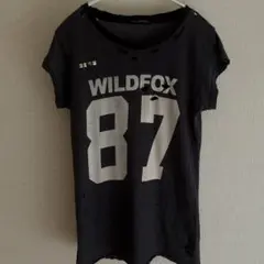 WILDFOX ワイルドフォックス ダメージ加工 Tシャツ XS（Mサイズ相当）のサムネイル