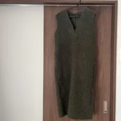 ノースリーブロングワンピース M オリーブ