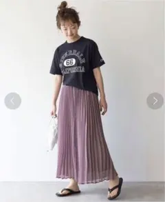 SLOBE IENA ドットジャガードプリーツスカート