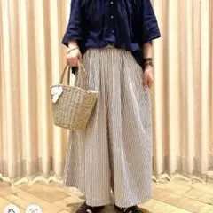 サマンサモスモス コットンリネンハカマパンツ 綿麻