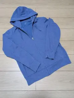 ユニクロ　エアリズム　パーカー　ブルー　M　新同品
