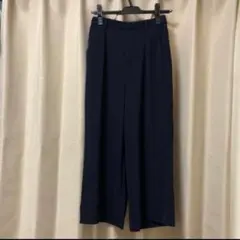 ユニクロ ワイドパンツ ハイウエスト S ドレープテーパード アンクルパンツ