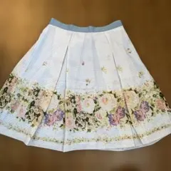 L'est Rose フラワープリント フレアスカート M