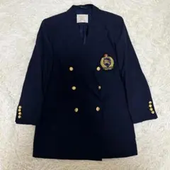 レア　BURBERRY　バーバリー　ジャケット　紺ブレ　ダブル　ウール　L