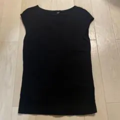 UNIQLO リブノースリーブトップス ブラック