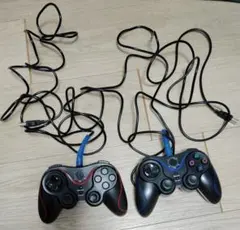 PS3 有線コントローラー 黒/赤 黒/青 セット