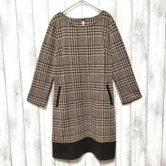 FABIA ファビア オットー　(M)　グレンチェック ワンピース　ポケットあり