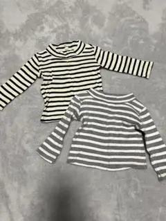 ベビー　トップス　ロンT 80cm ボーダー　２枚セット　0歳児　1歳児