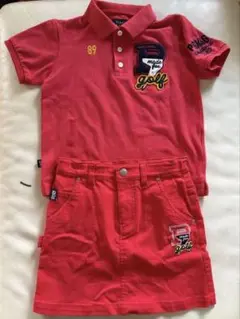 ゴルフ　ジュニア　キッズ　子供　120 パーリーゲイツ　スカート　ポロシャツのサムネイル