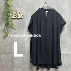 HK WORKS LONDON レディース ブラウス 黒 ブラック L