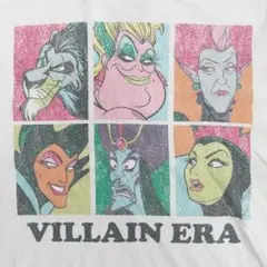 ひ*ゆ様 ディズニー ヴィランズ M 白 VILLAIN ERA プリント 半袖