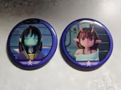 銀河特急ミルキー☆サブウェイ　蓄光缶バッジ　マキナ、チハル