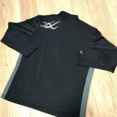 CW-X ハイネック長袖トップス　ハイネック　襟ロゴ ブラック　ゴルフ