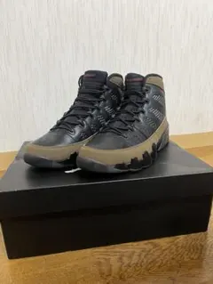 AirJordan 9 oliveブラック/ブラウン ハイカットスニーカー