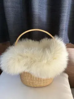 未使用☆ナンタケット　天然素材バスケット　Dカン付き