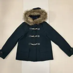 OLIVE des OLIVE ダークグリーン ファー付きダッフルコート