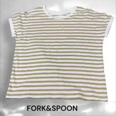 FORK& SPOON 半袖Tシャツストライプオーガニックコットン