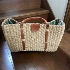 美品　IL BISONTE ラタン トートバッグ