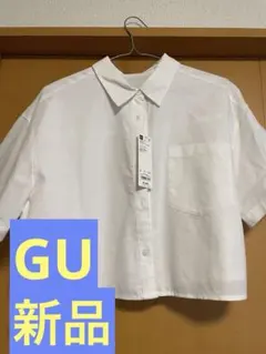 【新品】リネンブレンドクロップドシャツ✱オフホワイトのサムネイル