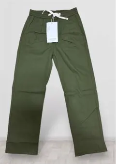 カーゴパンツ イージーパンツ オリーブ L相当 ウエストゴム 紐 裏起毛