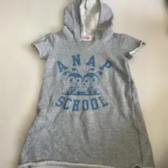 【100】ANAP フード付き半袖ワンピース