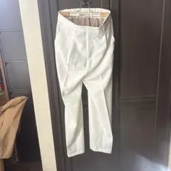 GU ストレッチテーパードパンツ ホワイト L