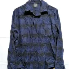 TANGO HOTEL 長袖シャツ【M】 ネイビー＆ブラックチェック柄