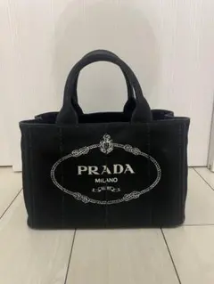 【美品】PRADA カナパ S ハンドバッグ ショルダー付 2way 黒